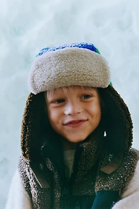 CASQUETTE EFFET MOUTON MULTICOLORE