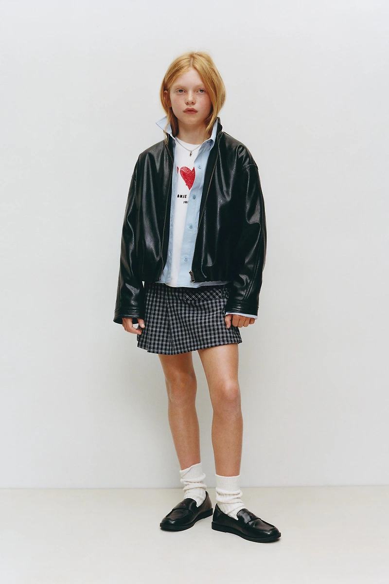 PLAID BOX PLEAT SKORT