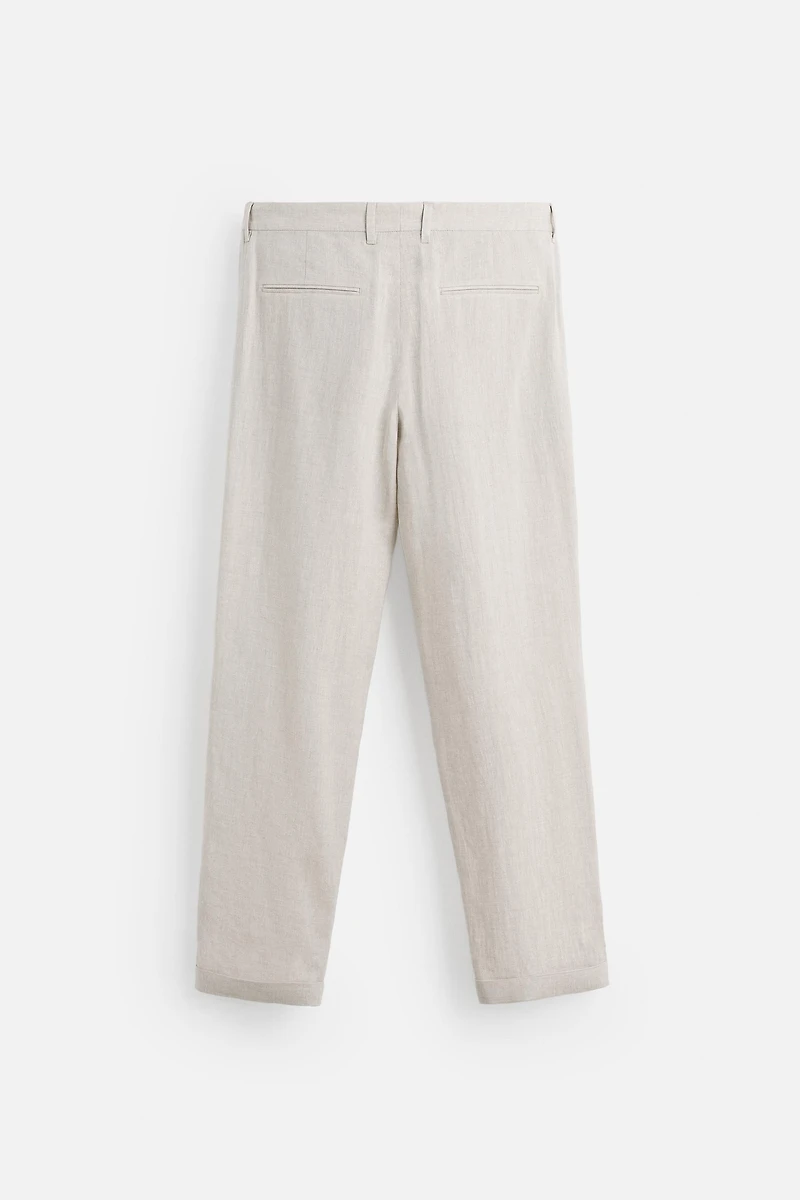 100% LINEN SUIT PANTS