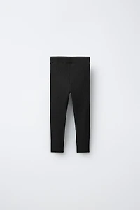 RIBBED LEGGINGS WITH LABEL