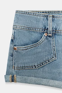 SHORT MINI EN DENIM TRF À POCHES