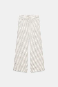 WIDE LEG SCARF PRINT PANTS