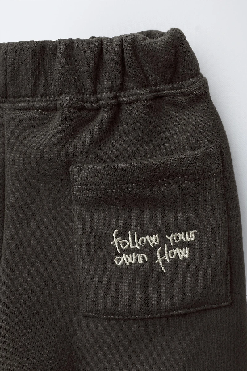 JOGGING SET SWEATSHIRT AND PANTS EMBROIDERED TEXT