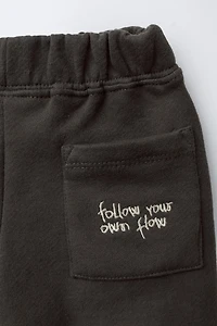 JOGGING SET SWEATSHIRT AND PANTS EMBROIDERED TEXT
