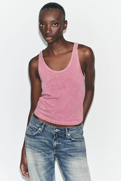 RUSTIC SLEEVELESS T-SHIRT
