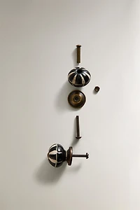 SET OF STRIPED CERAMIC KNOBS (SET OF 2)