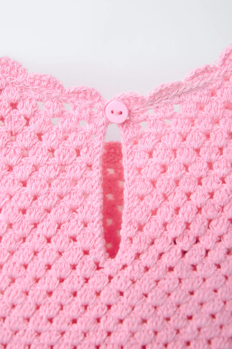 SEA MOTIF CROCHET KNIT TOP