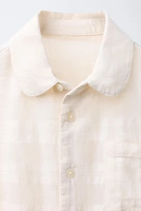 TEXTURED PLAID SHIRT