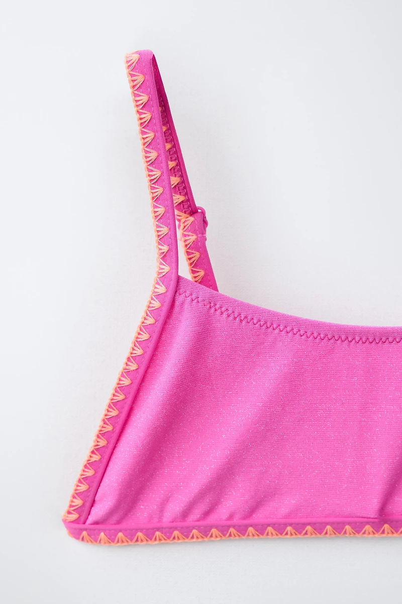 MAILLOT DE BAIN DEUX PIÈCES BRILLANT 6-14 ANS