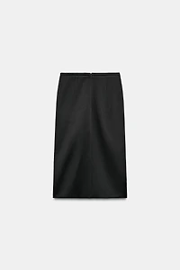 SATIN EFFECT FROG FASTENING SKIRT ZW COLLECTION