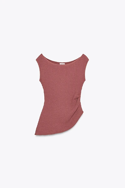 DRAPED TEXTURED TOP