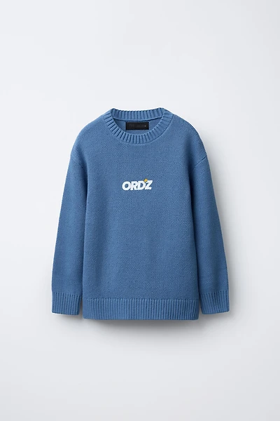 TEXT KNIT SWEATER