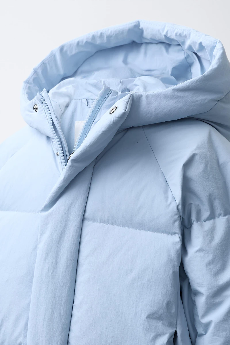 WATER REPELLENT FEATHER AND DOWN PUFFER COAT