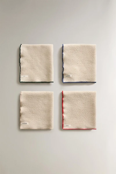 WAFFLE-KNIT KITCHEN TEA TOWEL PACK (PACK OF 4)