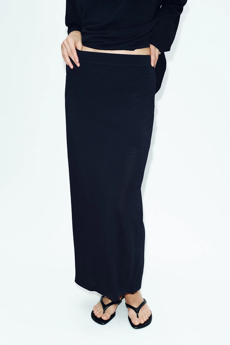 FINE KNIT MIDI SKIRT