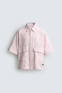 STRIPED TEXTURED JACQUARD SHIRT
