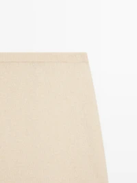 Knit alpaca and wool midi skirt