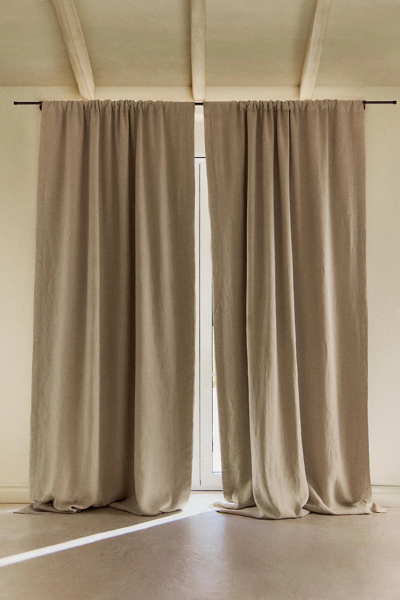 RIDEAU BLACKOUT LIN BEIGE CLAIR
