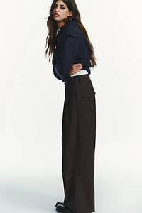 FLAP PLEATED PANTS