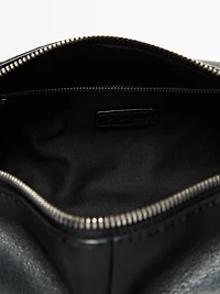 Nappa leather toiletry bag with zip