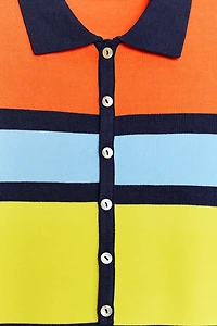 POLO EN MAILLE À RAYURES
