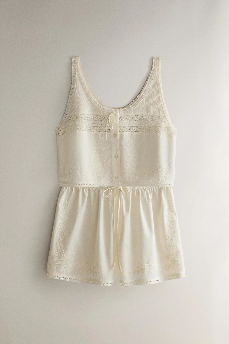 LACE COTTON SHORTS