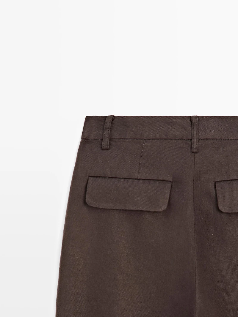 Flowing 100% linen trousers