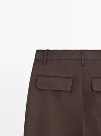 Flowing 100% linen trousers