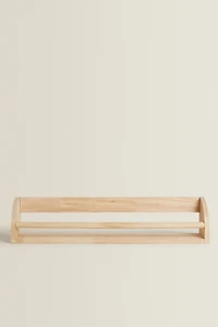 CHILDREN’S WOODEN SHELF WITH FRONT BAR