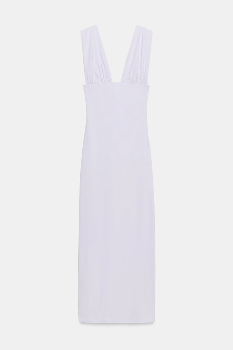 LACE-UP MIDI DRESS