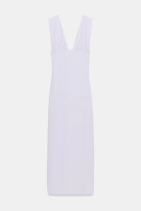 LACE-UP MIDI DRESS