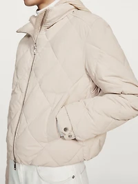 Short water-repellent bomber jacket