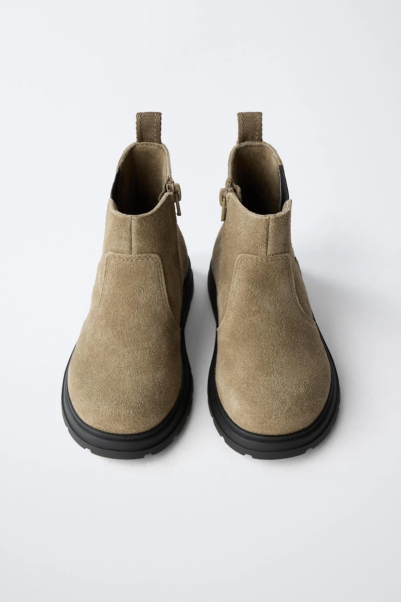 SPLIT LEATHER BOOTS