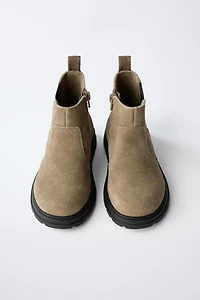 SPLIT LEATHER BOOTS