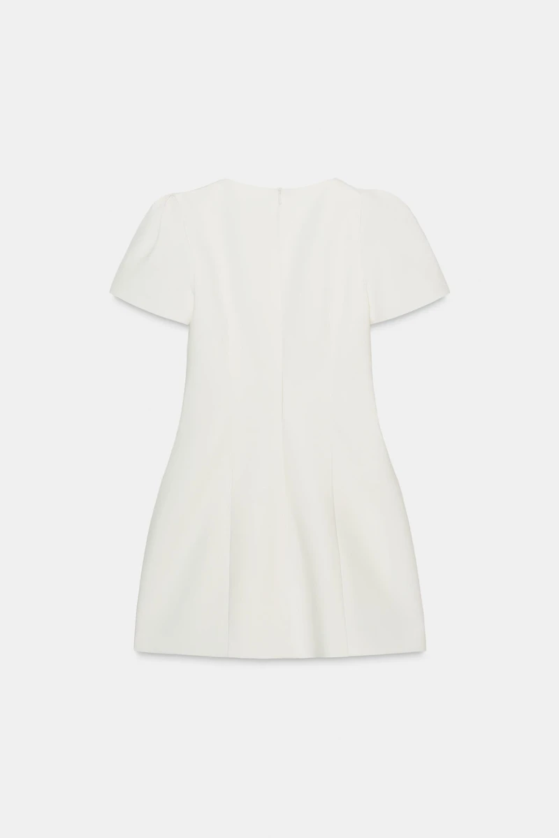 SHORT DRESS WITH PLEATS AND POCKETS