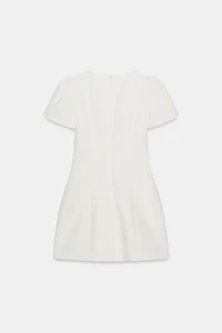 SHORT DRESS WITH PLEATS AND POCKETS