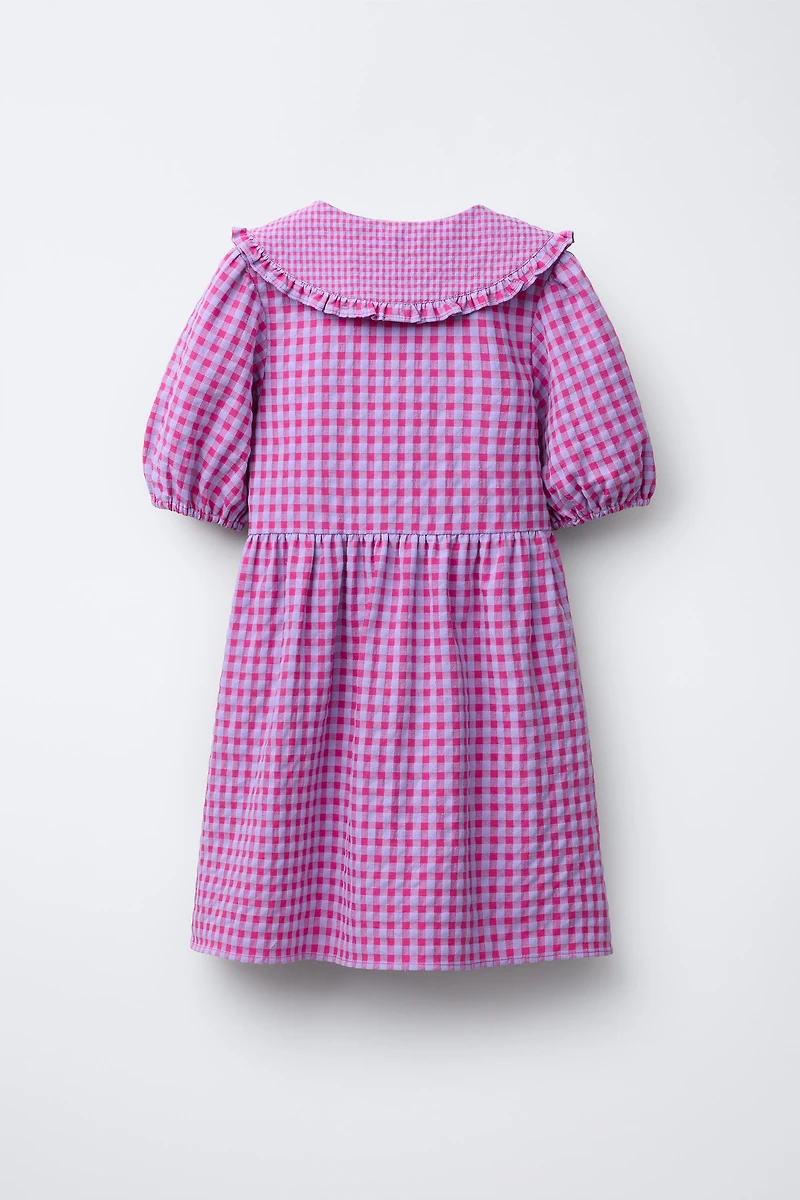 GINGHAM PRINT DRESS