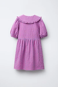 GINGHAM PRINT DRESS