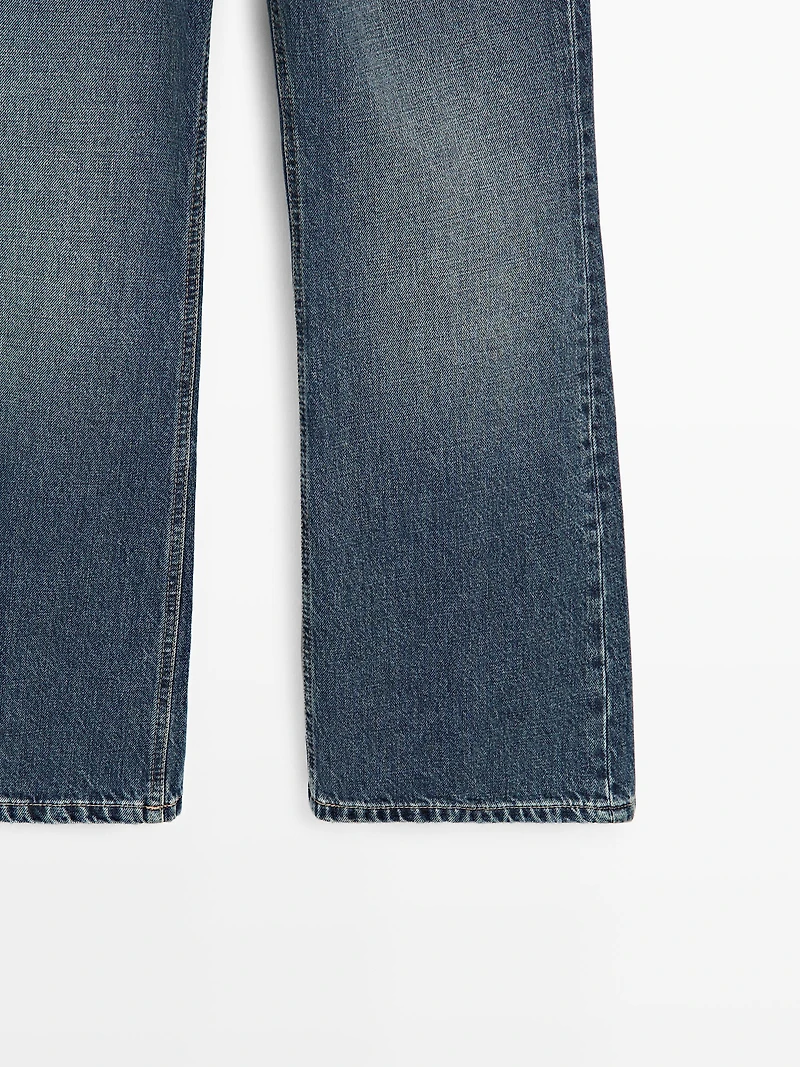 Jean flare cropped taille moyenne