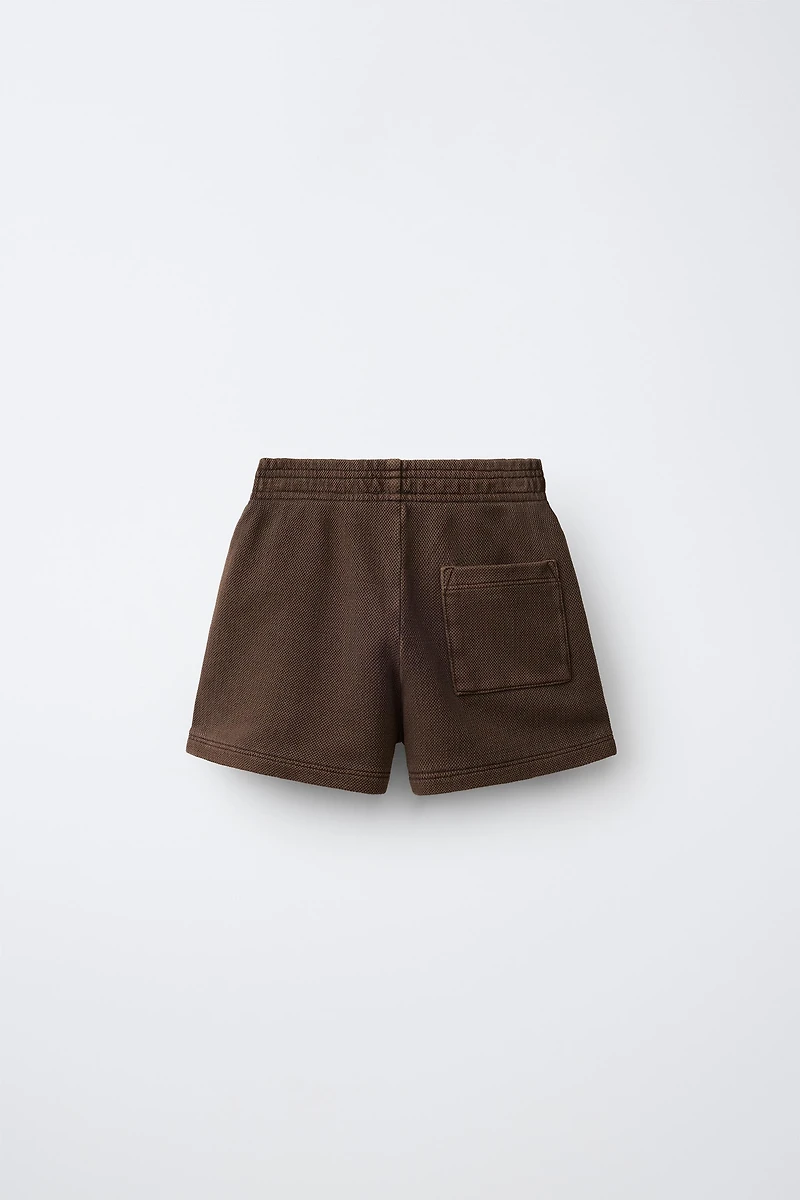 PLAIN PIQUÉ SHORTS
