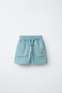 SHORT EN CRÊPE UNIE