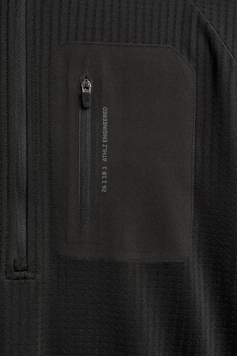 COMBINATION POCKET QUARTER-ZIP SWEATSHIRT