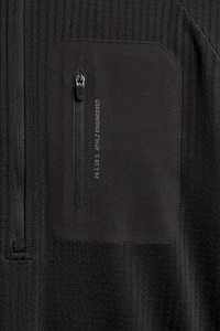 COMBINATION POCKET QUARTER-ZIP SWEATSHIRT