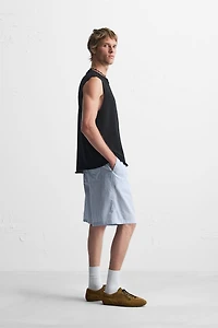 STRIPED RELAXED FIT SHORTS