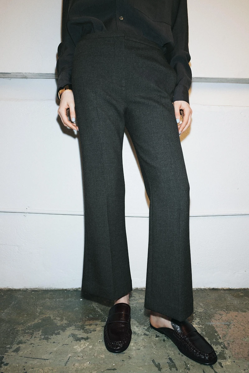 ZW COLLECTION CROPPED FLARE PANTS