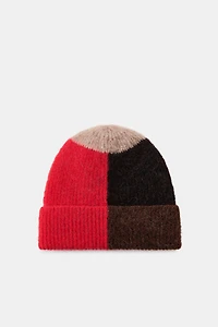 BONNET BEANIE EN MAILLE IMPRIMÉ