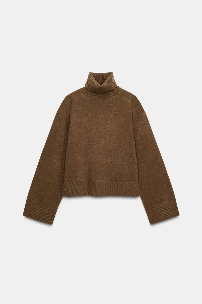 95% WOOL HIGH COLLAR JUMPER