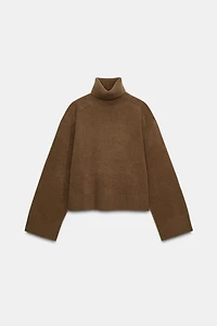 95% WOOL HIGH COLLAR JUMPER