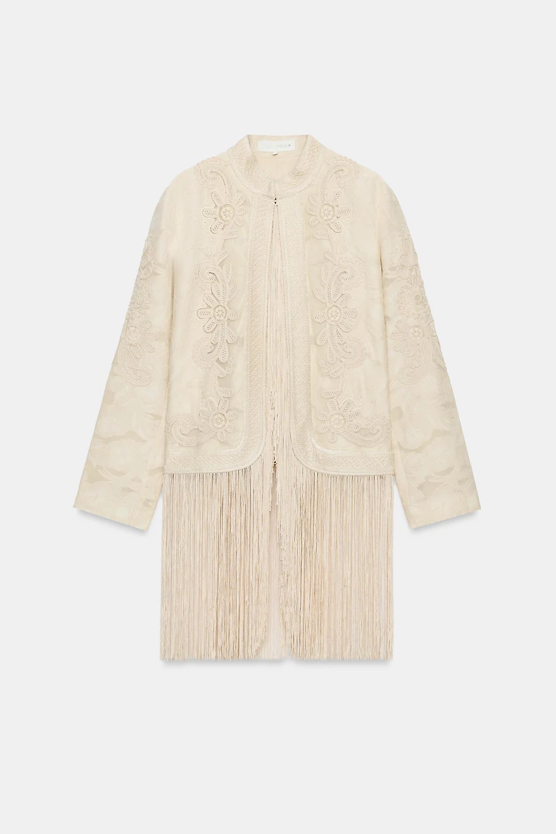 VESTE BRODÉE À FRANGES ZW COLLECTION