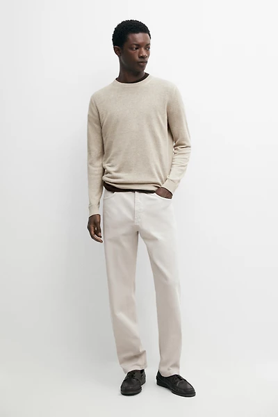 Faux jean tapered fit léger